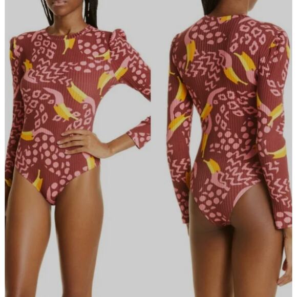 FARM Rio Multicolor Patterned Bodysuit - Picture 3 of 7